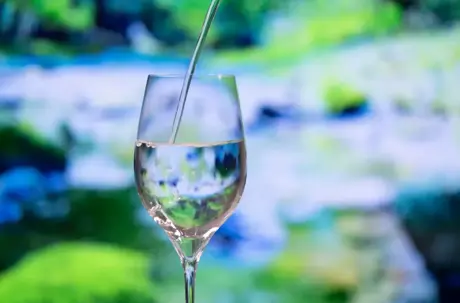 water being poured into a glass